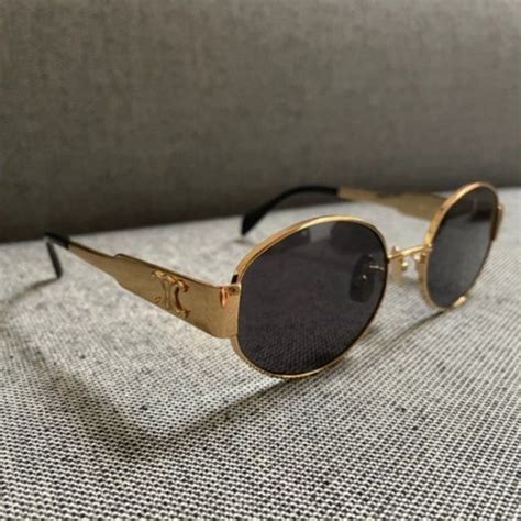 celine sunglasses gold|authentic Celine sunglasses.